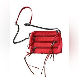 Rebecca Minkoff Mini MAC Crossbody Bag in Red Leather – Well Loved Condition